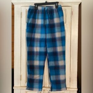 Perry Ellis Teal and Navy Plaid Lounge Pants